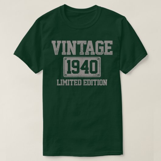 82歳ヴィンテージ1940年限定版82th Bir Tシャツ (デザイン正面)