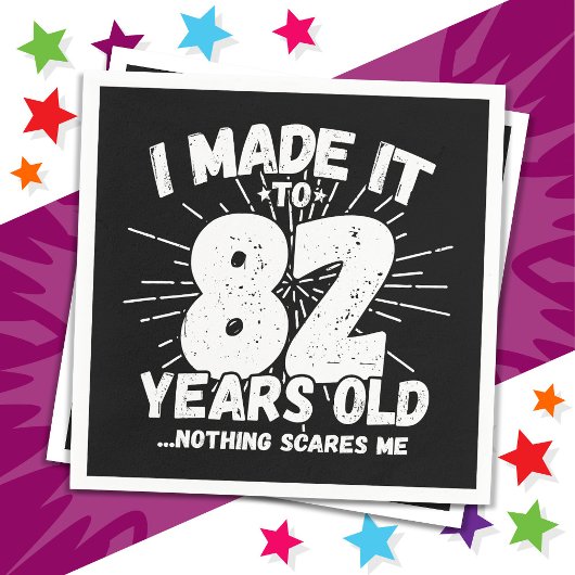 82歳皮肉ミームおもしろい82誕生日 スタンダードカクテルナプキン