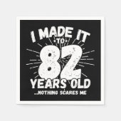 82歳皮肉ミームおもしろい82誕生日 スタンダードカクテルナプキン (正面)