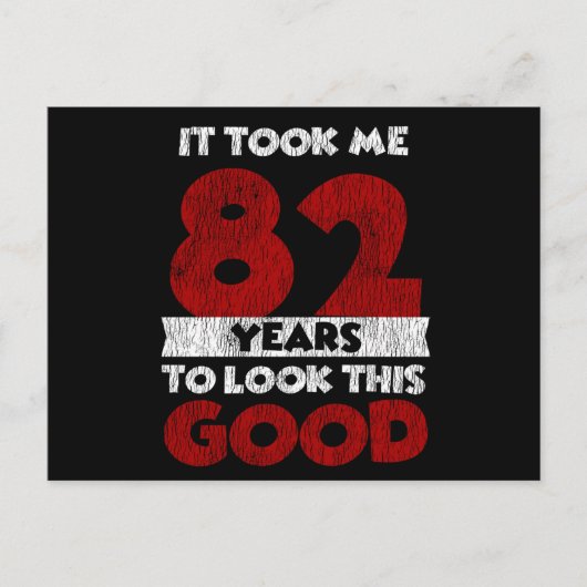 82歳Bday良い82番目の誕生日見た ポストカード (正面)