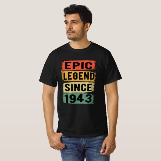 82歳Bday 1943エピックレジェンド82誕生日 Tシャツ (正面フル)