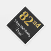 82番目の誕生日エレガント~豪華フェイク金ゴールドルック# スタンダードランチョンナプキン (角)