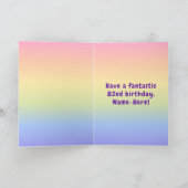 82番目の誕生日カラフル: Rainbow # 82,名前をカスタムする カード (内部)