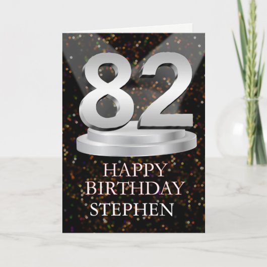 82番目の誕生日スポットライト名刺追加 カード (正面)
