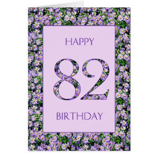 82番目の誕生日紫デイジー (正面)