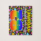 82番目の誕生日—おもしろい、愛するハートシェイプ+「82」 ジグソーパズル (縦)