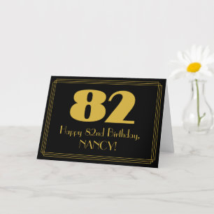 82番目の誕生日:インスパイアアールデコの検索「82」と名前 カード