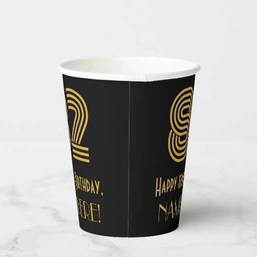 82番目の誕生日:インスパイアアールデコの検索「82」と名前 紙コップ (右)