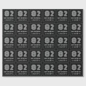 82番目の誕生日:インスパイアアールデコの検索"82" (名前あり) ラッピングペーパー (フラット)