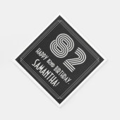 82番目の誕生日:インスパイアアールデコ検索"82" +名前 スタンダードランチョンナプキン (角)