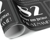 82番目の誕生日-インスパイアアールデコ検索"82",名前 ラッピングペーパー (ロールコーナー)