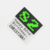 82番目の誕生日- Nerdy / オタク系のスタイル"82" & Name スタンダードランチョンナプキン (角)