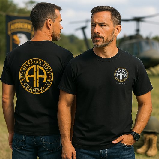 82空挺レンジャー退役軍人カスタマイズ可能 Tシャツ