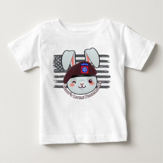 82空挺師団パラシュート兵 ベビーTシャツ (正面)