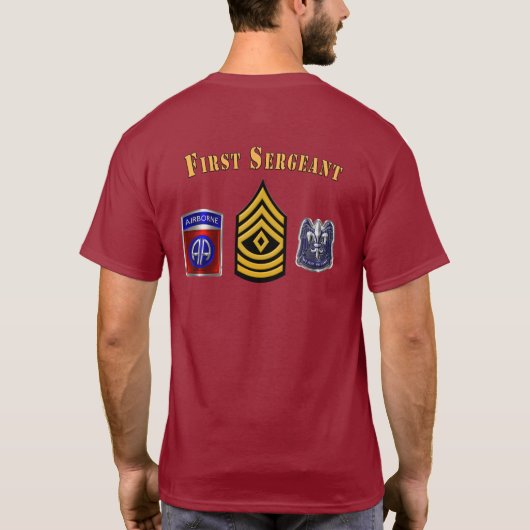 82空挺師団最先任上級曹長 Tシャツ (裏面)