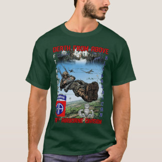 82空挺師団 パラシュート兵 フォートブラッグ ジャンプ Tシャツ