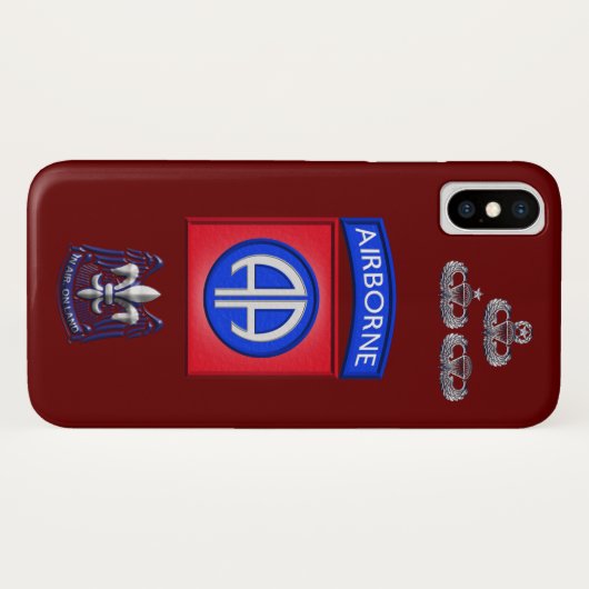 82空挺師団「限りなく前進」 Case-Mate iPhoneケース (裏面(横))