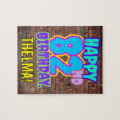 82誕生日~おもしろい、アーバングラフィティインスパイアルック ジグソーパズル (横)