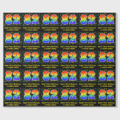 82誕生日:カラフルMusic Symbols, Rainbow 82 ラッピングペーパー (フラット)