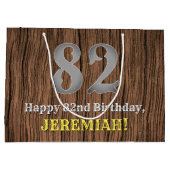 82誕生日: Country インスパイア Western  Look, Name ラージペーパーバッグ (裏面)