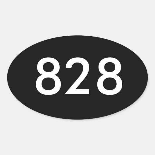 828シール 楕円形シール (正面)