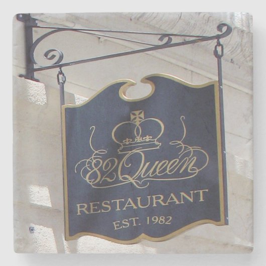 82 Queen Restaurant Charleston, SC Coaster ストーンコースター (正面)