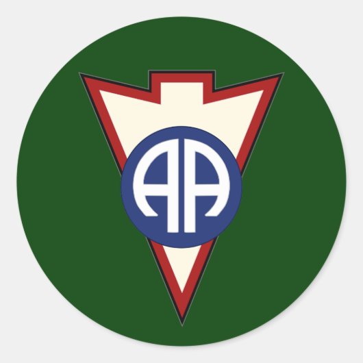 82d空挺師団レコンドポケットパッチ2 ラウンドシール (正面)