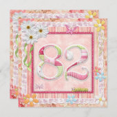 82ndバースデーパーティースクラップブック作りスタイル 招待状 (正面/裏面)