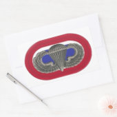 82ND空中ジャンプ翼/楕円ステッカー 長方形シール (封筒)