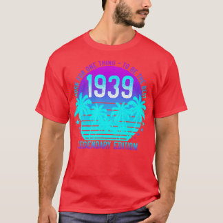 82nd誕生日1939ヴィンテージ審美的サンセットパーム8 tシャツ
