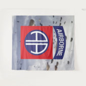 82nd エアボーン ディビジョン フォト 背景 2 タペストリー (正面(横))