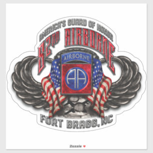 82nd Airborne 14インチワイドカスタムカットビニールシール シール