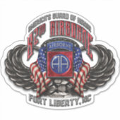 82nd Airborne 14インチワイドカスタムカットビニールシール シール (正面)