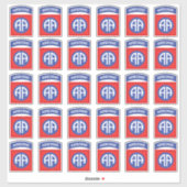82nd Airborne All American patch x30 シール (シート)