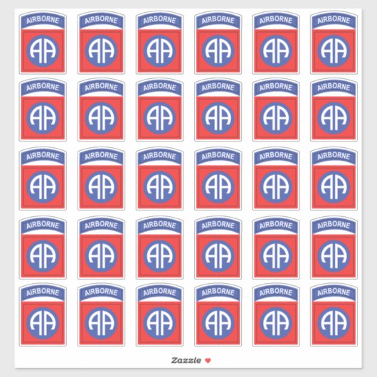82nd Airborne All American patch x30 シール (シート)