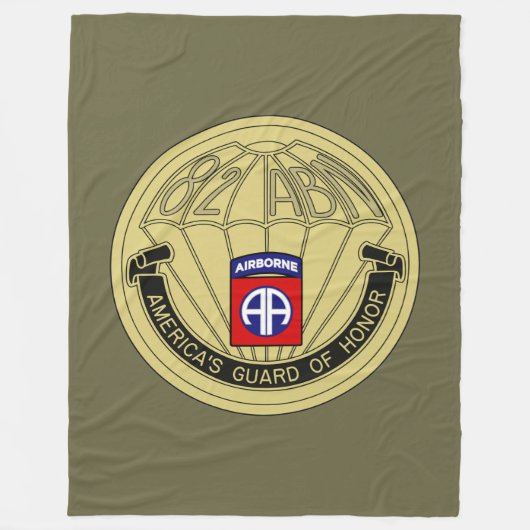 82nd Airborne Division – アメリカの名誉衛兵 フリースブランケット (正面)
