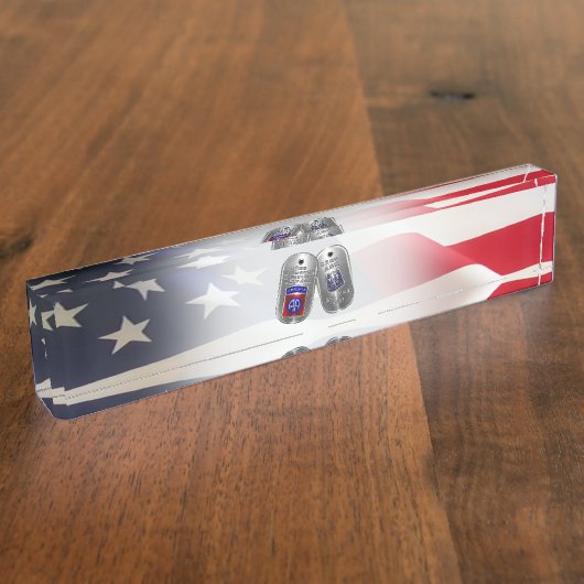 82nd Airborne Division  デスクネームプレート (側面)