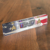 82nd Airborne Division Sergeant SGT デスクネームプレート (側面)