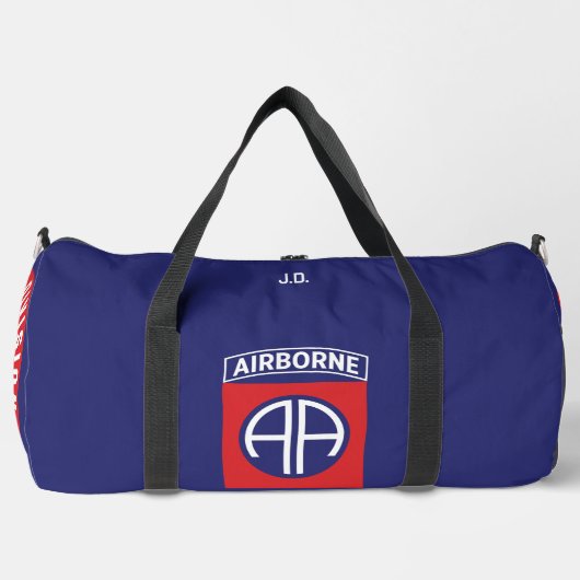 82nd Airborne Division "Veteran" Personalized ダッフルバッグ (正面)
