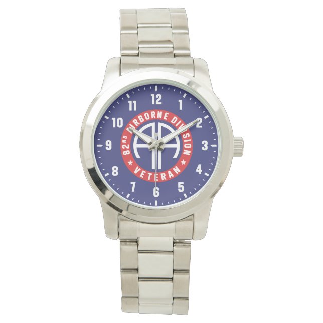 82nd Airborne Division Veteran Stainless Steel  腕時計 (正面)