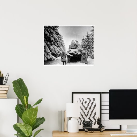 82nd Airborne in Belgium ポスター (ホームオフィス)