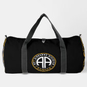 82nd Airborne Ranger Personalized Black ダッフルバッグ (裏面)