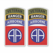 82nd Airborne Ranger Veteran Tab Patch シール (正面)