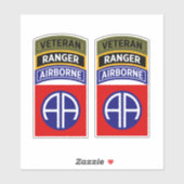 82nd Airborne Ranger Veteran Tab Patch シール (シート)