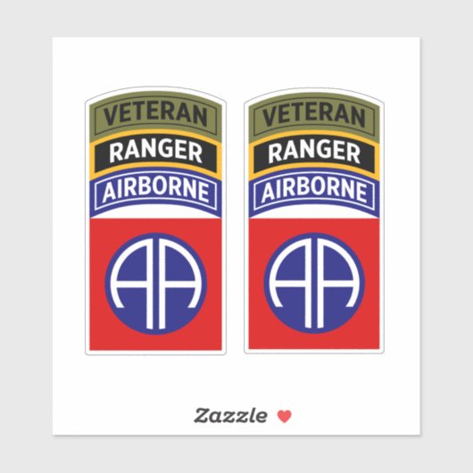 82nd Airborne Ranger Veteran Tab Patch シール (シート)