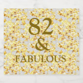 82nd Birthday  スパークリングワインラベル (シングルラベル)