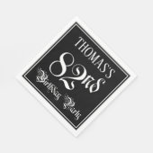 82nd Birthday Party – スクリプファンシート+名前をカスタムする スタンダードランチョンナプキン (角)