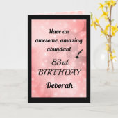 83パーソナライズされた誕生日折り畳みグリーティングカード カード (黄色い花)