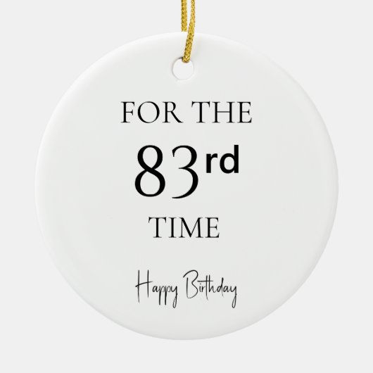 83回目の誕生日おめでとう セラミックオーナメント (正面)