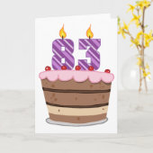 83歳のお誕生日ケーキ カード (黄色い花)